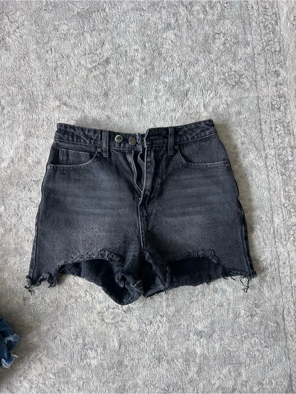 Black Denim Shorts